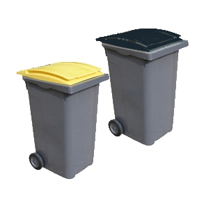Poubelles jaune et noire